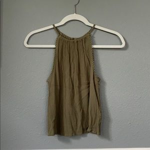 H&M Divided: Olive green cropped blouse